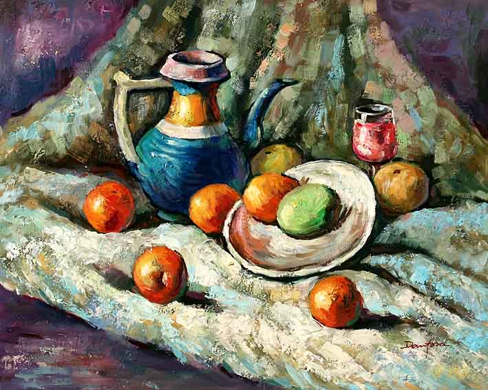 Still Life with Pottery and Fruit Pieces