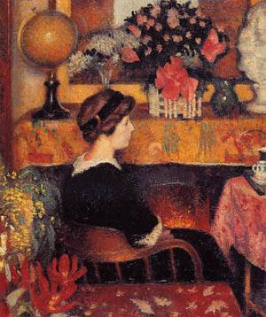 Madame Lemmen in a Flowery Interior 1913