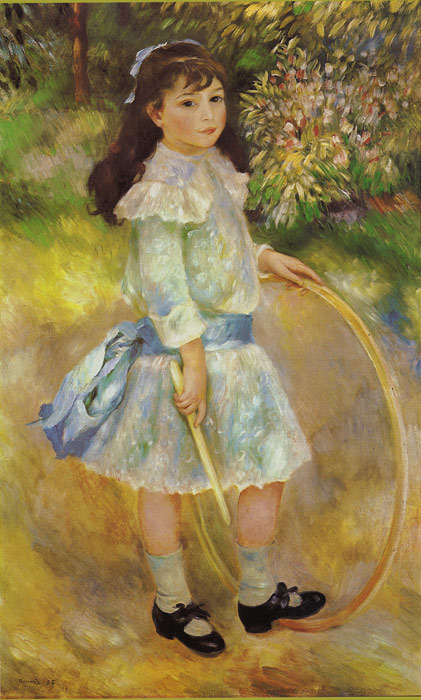 Renoir Oil Painting Reproductions - Girl with a Hoop