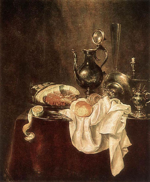 Oil Painting Reproduction of Heda- Ham and Silverware