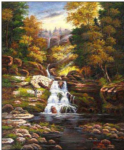 Landscape oil painting