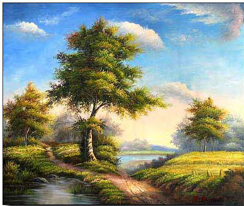 Landscape oil painting