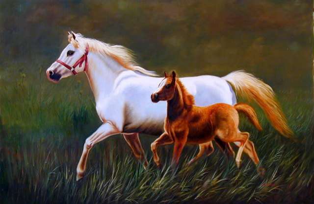 Лошадка 18. Horse Oil Painting.