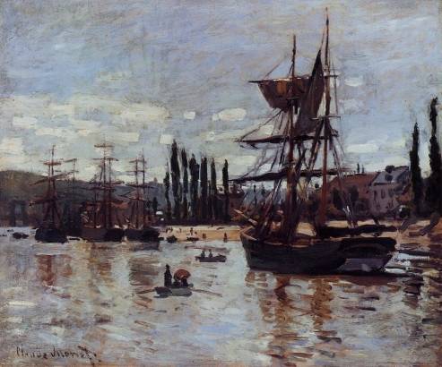 Claude Monet - Boats at Rouen