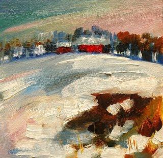 ARTOUTWEST DAILY PAINTING DECEMBER 4 SNOW LANDSCAPE
