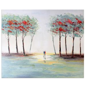 Modern Abstract Landscape Stretched and Framed Hand Painted Oil Painting On Canvas Wall Art Deco