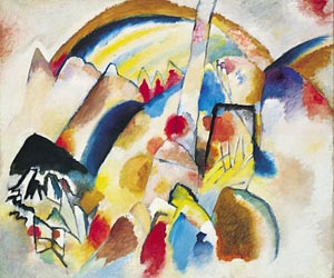 Wassily Kandinsky Landscape with 2 Red Spots 1913