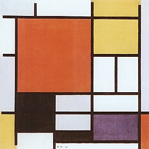 Piet Mondrian Composition with Red, Yellow, Blue and Black, 1921