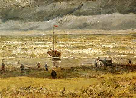 Beach at Scheveningen in Stormy Weather