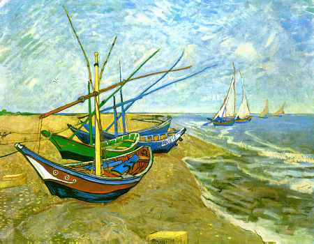 Fishing Boats on the Beach at Saintes-Maries