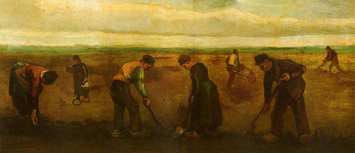 Farmers Planting Potatoes